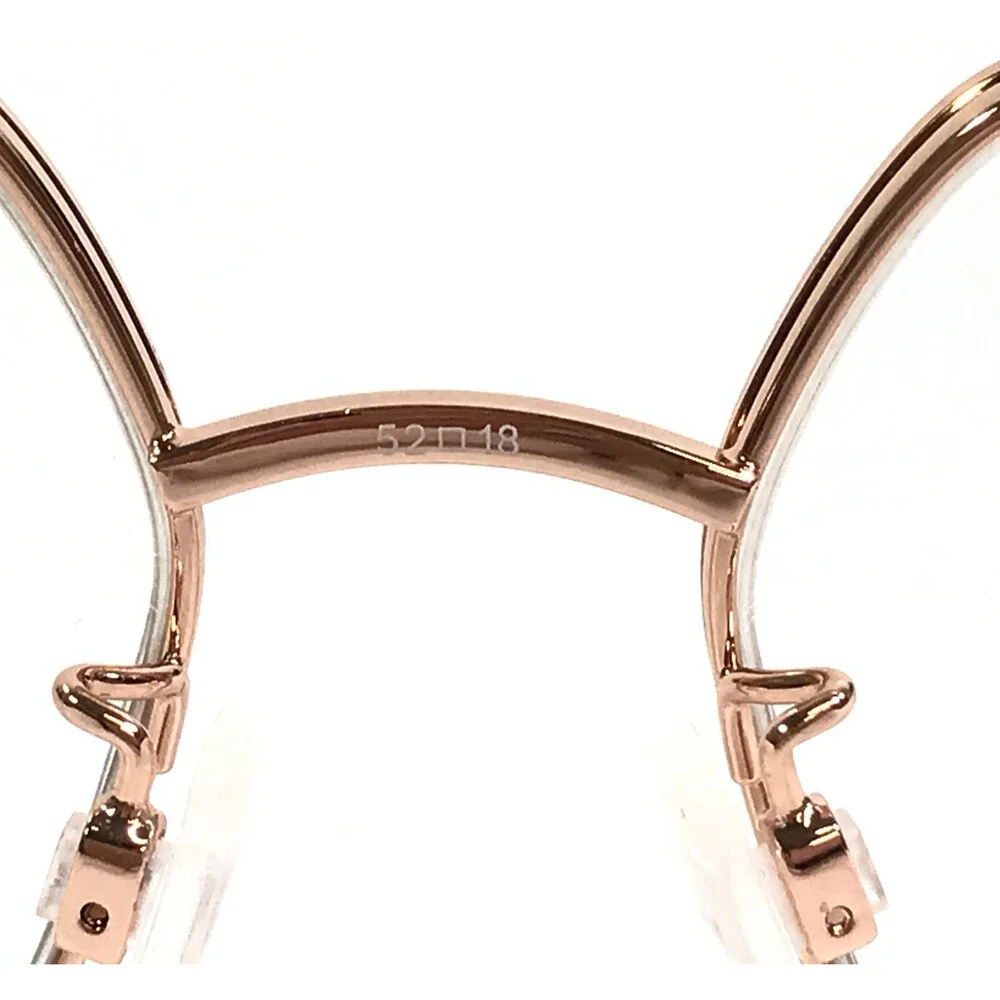 Alexander McQueen Eyeglasses Frames MQ0318O 003 Polished Gold Semi Rim 52-18-140